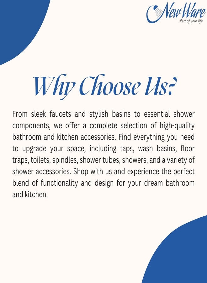 NEW WARE Seat Cover Screw Hinges set Lara Type for Toilet Seat Cover (White, 40 mm) - Image 5